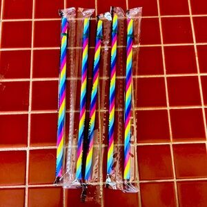 Starbucks Collectible Rainbow Reusable Rainbow Straws Set of 5